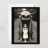 Bizarre Spuk Halloween Postkarte (Vorne/Hinten)