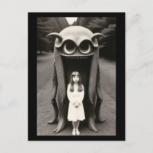 Bizarre Spuk Halloween Postkarte (Vorderseite)