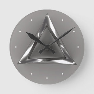 Bizarre Triangle Runde Wanduhr