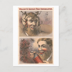Bizarre Vintage Werbung für Wolcott Medicine Postkarte