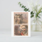 Bizarre Vintage Werbung für Wolcott Medicine Postkarte (Stehend Vorderseite)