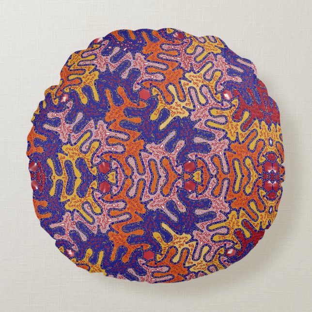 Bizarro Fall Rundes Kissen (Vorderseite)