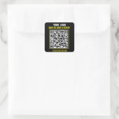 BizConnect: QR-Code-Aufkleber Quadratischer Aufkleber (Tasche)