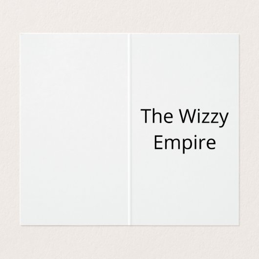 Bizenkarte Visitenkarten (Innenseite Aufgefaltet)