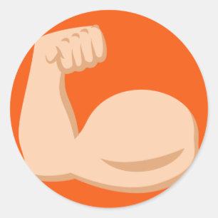 Bizeps Emoji Runder Aufkleber