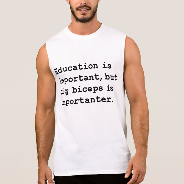 Bizeps ist importanter ärmelloses shirt (Vorderseite)