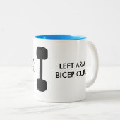 Bizeps-Locken-Tasse Zweifarbige Tasse (VorderseiteRechts)