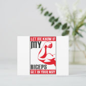 Bizeps Postkarte (Stehend Vorderseite)