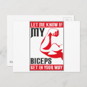 Bizeps Postkarte (Vorne/Hinten)