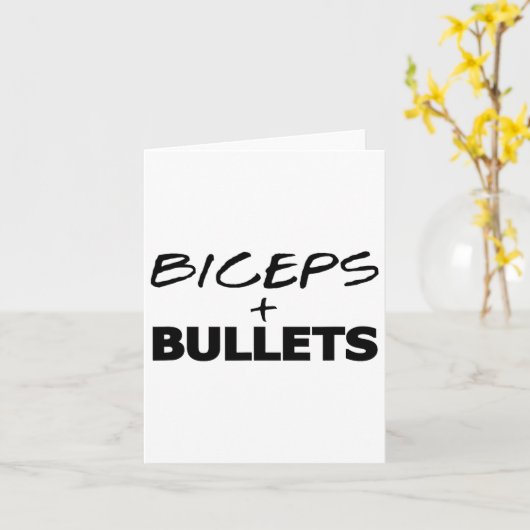 Bizeps und Bullets Workout Fitness Bodybuilding Gi Karte (Gelbe Blume)