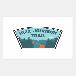 Bizz Johnson Trail Rechteckiger Aufkleber
