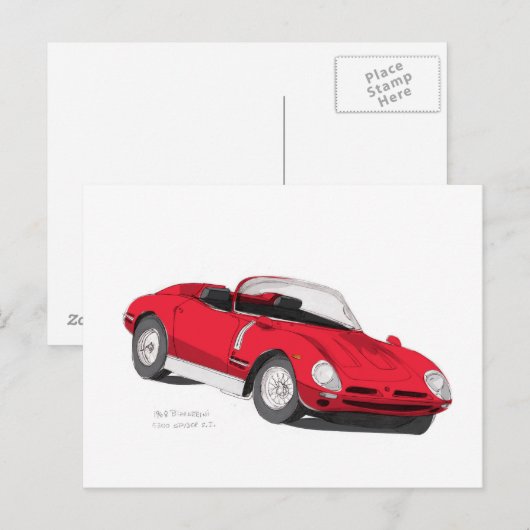 Bizzarrini 5300 Spyder S.I. Postkarte (Vorne/Hinten)