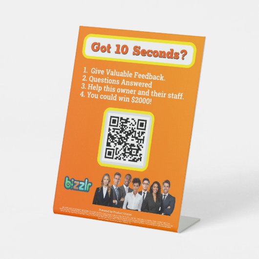 Bizzlr-Sockel Sockelschild (Vorderseite)