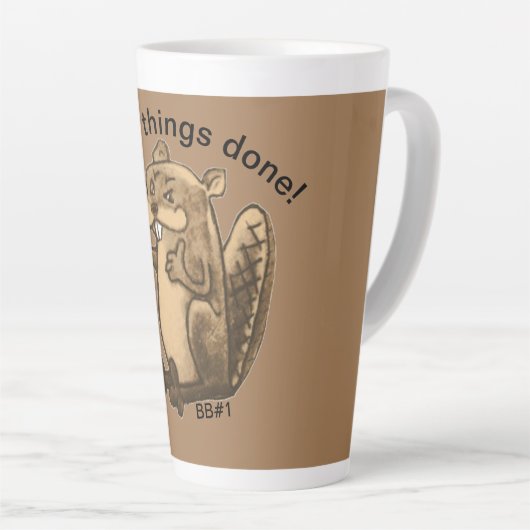 Bizzy Beaver #1 Latte Tasse (Rechte Ecke)