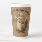 Bizzy Beaver #1 Latte Tasse (Vorderseite)