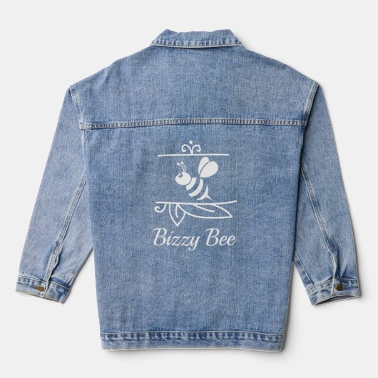 Bizzy Bee Bumblebee Design Jeansjacke (Rückseite)