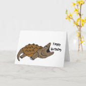 BJ - Funny Snapping Turtle Birthday Card Karte (Gelbe Blume)