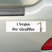 BJ, lustige traurige Giraffe Autoaufkleber (Auf Auto)