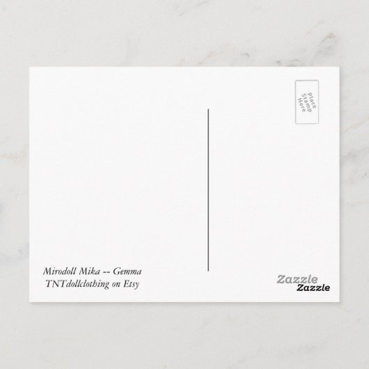 BJD Mirodoll Mika Postkarte (Rückseite)