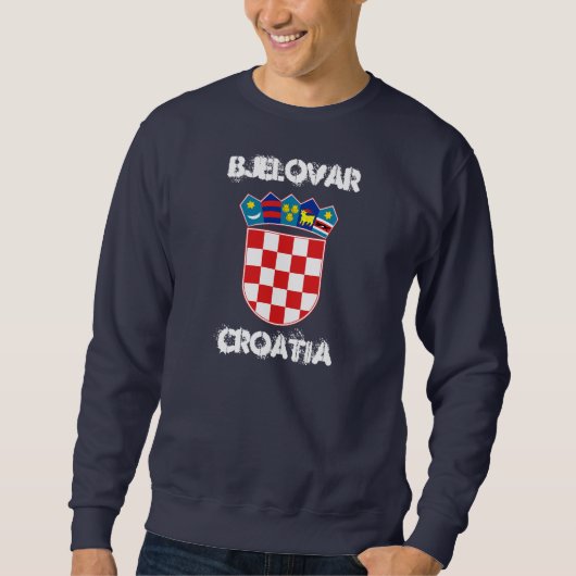 Bjelovar, Kroatien mit Wappen Sweatshirt (Vorderseite)