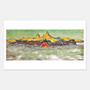 Bjerg - Trollberg Rechteckiger Aufkleber