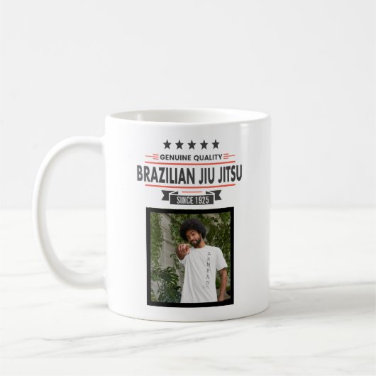 BJJ Black Belt mit Namen und Datum der Auszeichnun Kaffeetasse (Links)