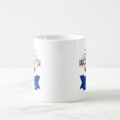 BJJ Blauer Gürtel mit Namen und Datum der Auszeich Kaffeetasse (Mittel)