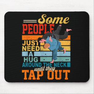 BJJ Brasilian Jiu Jitsu Umarmung am Hals Tippen Mousepad