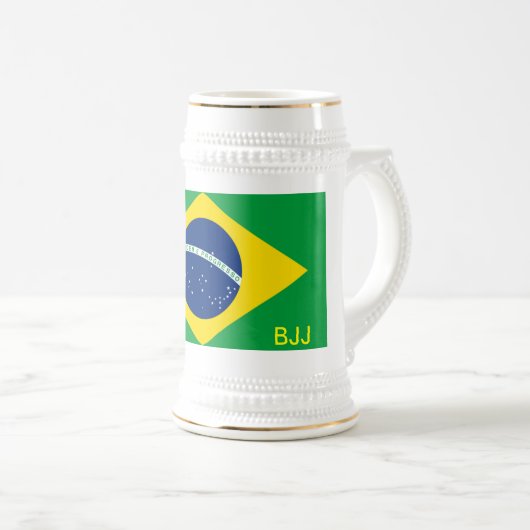 BJJ, BRASILIANISCHES JIU-JITSU BIERGLAS (VorderseiteRechts)