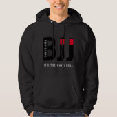 BJJ Brazilian Jiu Jitsu Add Name Black Belt Hoodie (Vorderseite)