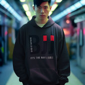 BJJ Brazilian Jiu Jitsu Add Name Black Belt Hoodie