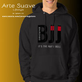 BJJ Brazilian Jiu Jitsu Add Name Black Belt Hoodie