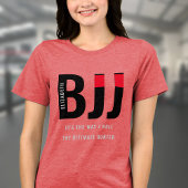 BJJ Brazilian Jiu Jitsu Add Name Woman's Tri-Blend Shirt