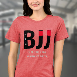 BJJ Brazilian Jiu Jitsu Add Name Woman's Tri-Blend Shirt