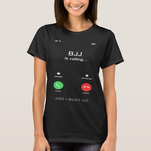 BJJ calls  Brazilian Jiu Jitsu T-Shirt (Vorderseite)