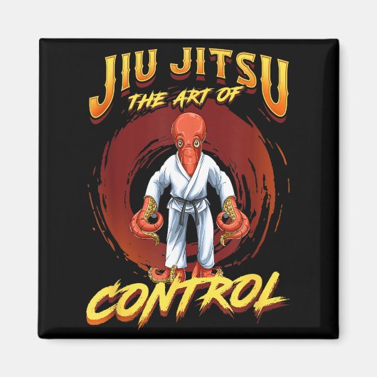 BJJ Die Kunst der Kontrolle - Grappling Jiu Jitsu Magnet (Vorne)