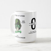 BJJ Evolution Monogram Add Your Name Jiu Jitsu Kaffeetasse (Vorderseite Links)
