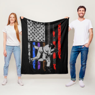 BJJ-Flag für die brasilianische Jiu Jitsu Stars & Fleecedecke