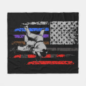 BJJ-Flag für die brasilianische Jiu Jitsu Stars &  Fleecedecke (Vorderseite (Horizontal))