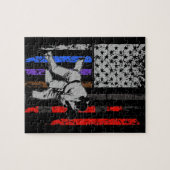 BJJ-Flag von Jiu Jitsu Stars & Stripes Puzzle (Horizontal)