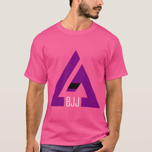 Bjj - Gracie Jiu-Jitsu Lila Belt T-Shirt (Vorderseite)
