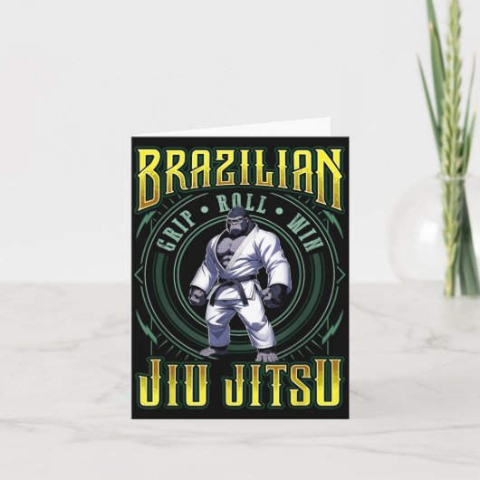 BJJ-Griff-Roll-Sieg - Grappling Jiu Jitsu Gorilla Karte (Vorderseite)