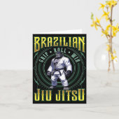 BJJ-Griff-Roll-Sieg - Grappling Jiu Jitsu Gorilla Karte (Gelbe Blume)