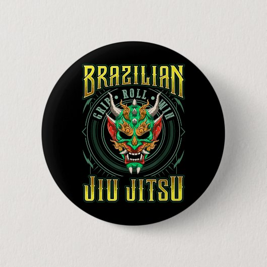 BJJ-Griff-Roll-Sieg - Grappling Jiu Jitsu Oni-Dämo Button (Vorderseite)