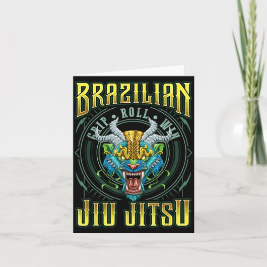 BJJ-Griff-Roll-Sieg - Grappling Jiu Jitsu Tiger Karte (Vorderseite)