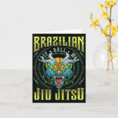 BJJ-Griff-Roll-Sieg - Grappling Jiu Jitsu Tiger Karte (Gelbe Blume)