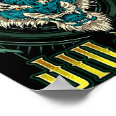 BJJ-Griff-Roll-Sieg - Grappling Jiu Jitsu Tigersch Poster (Ecke)