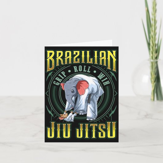 BJJ-Griff-Rollensieg - Grappling Jiu Jitsu Elefant Karte (Vorderseite)