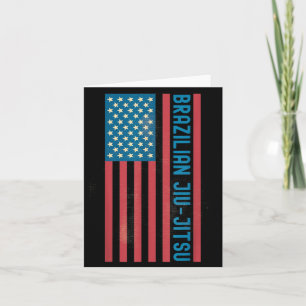 BJJ Jiu Jitsu Amerikanische USA-Flagge Distressed  Karte