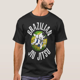 BJJ Jiu Jitsu Brasilianische Flagge für brasiliani T-Shirt